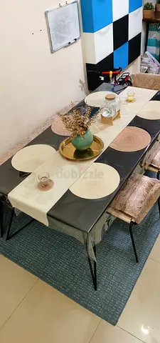 Custom no. 9 luxurious dining set for sale (table and bench incl along with cushion) Moving out sale