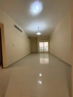 1BR + living master in Al Jurf 3, 2 baths, balcony, central A/C, free parking, AED 31k/4 or 6 paymen