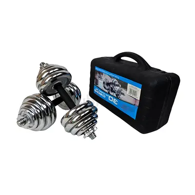 30KG ADJUSTABLE DUMBBELL SET-CAST IRON PLATTED