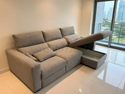 Ikea eskilstuna L shape sofa under storage