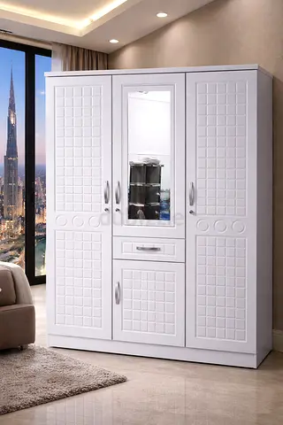 Modern Wooden Wardrobe – Spacious  Stylish