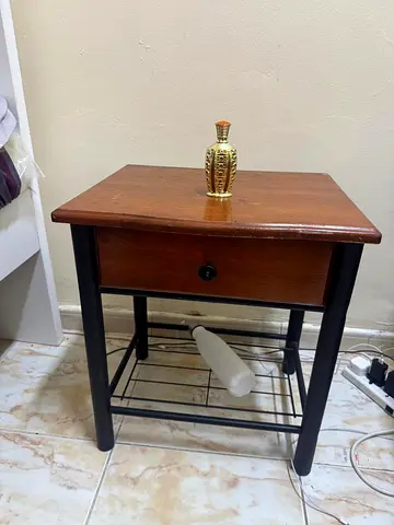 Wooden Nightstand with Drawer