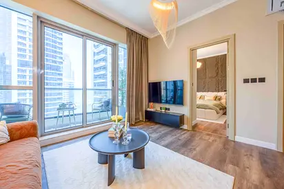 Renovated Furnished 1 Bed with Partial Marina View- High Floor