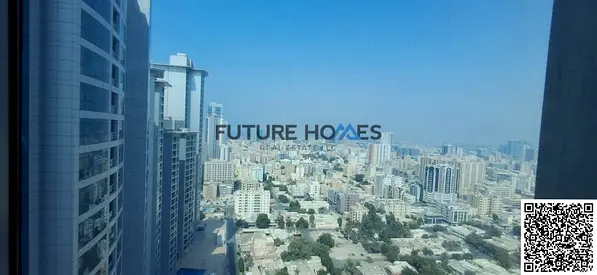 Luxury 2-Bedroom Flat with 1 Parking and a Huge Balconey for Rent in Corniche Tower Stunning S