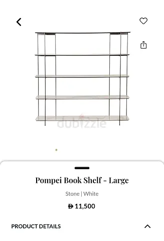 Marina home Pompei Book Shelf Large