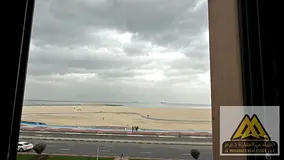 "Luxury apartment on Ajman Corniche - two bedrooms and a living room with direct sea view and m