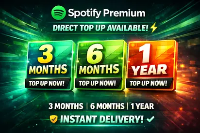 Spotify Premium Top Up - 3, 6 Months, or 1 Year
