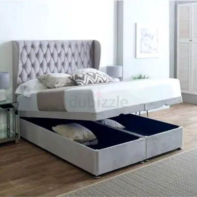 Stylish Queen Size Bed with Storage Beneath