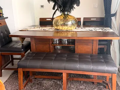 Stylish Wooden Dining Table Set with Chairs