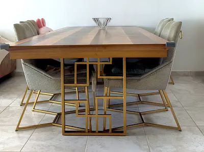 Stylish Modern Dining Table with Unique Base