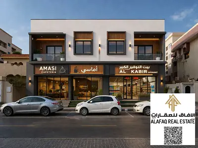 عقار استثماري للبيع في النعيمية 1 عجمان سكني تجاري G+1 مساحة 3994 قدم يضم شقق 3 غرف وصالة ومحلات موقع حيوي بسعر 2.1 مليون