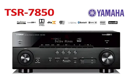 Yamaha TSR-7850 7.2 Channel Dolby Atmos Dolby DTS X WiFi Bluetooth 4k audio video receiver