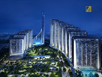 شقة بغرفتي نوم | إطلالة على مارينا وأفق | تصميم مطبخ مفروش