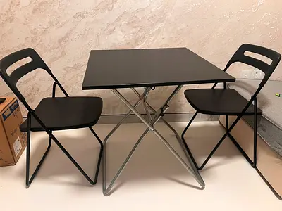 Stylish Foldable Dining Table with Chairs