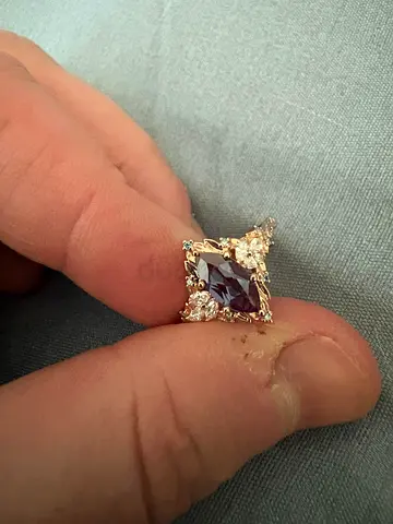 Alexandrite engagement ring