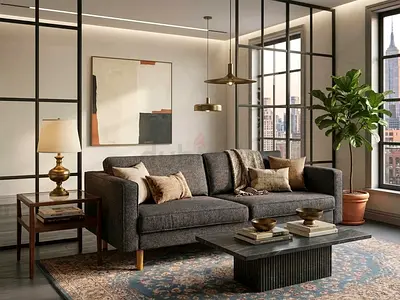 High quality sofa with comfortable seating and elegant design. Can be arranged by next day. Message