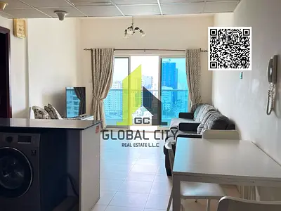 شقة بغرفة نوم واحدة بإطلالة بانورامية كاملة للإيجار في سيتي تاورز