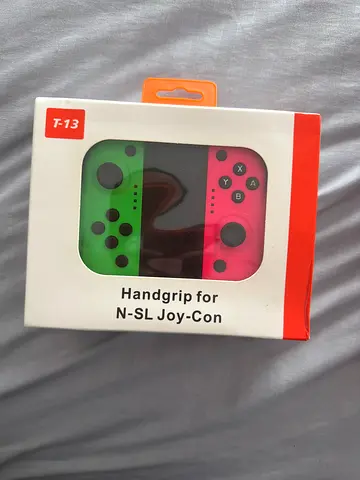 Handgrip for N‑SL Joy‑Con (Neon Red  Green) - New in Box
