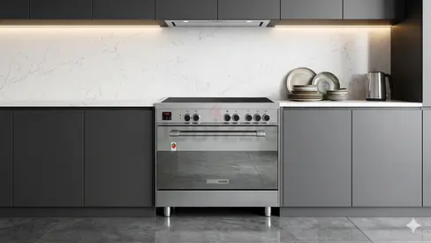 Tecnogas 90x60 full electric ceramic  5 HOBS  OVEN FAN DIGITAL TOUCH TIMER MODEL TG-N1X96EVTC stove