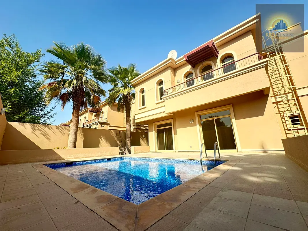 Corner unit With Elegant Community Four Bedrooms Hall, Dining Room, Nice Kitchen, Pvt Swimming Pool, Garden, Maid Room, Washing Room, And Amenities.