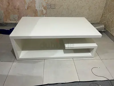 Stylish White Coffee Table with Storage