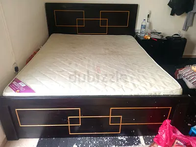 My wooden bed frame with mattress (headboard included)