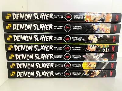 Demon Slayer Manga Vol 2-8 -- Great Condition (Bundle)