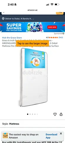 Graco 2-Sided Baby Mattress for Cribs