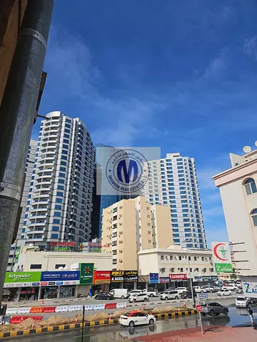 Big size studio with balcony... for rent in falcon tower ajman rashidiya with parking