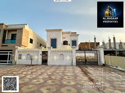A villa with all-inclusive price (electricity, water, and air conditioning) on the main street, ready to move in, in one of Ajman's most prestigious