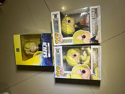 Collection of Sanji Funko Pop Figures