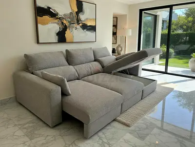 Ikea eskilstuna L shape sofa under storage