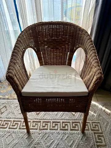 Ikea Rattan Armchair With Cushion