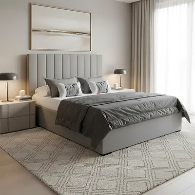 Stylish Modern Bed with Elegant Headboard