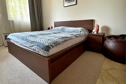 Ikea king size bed with mattresses available in perfect condition