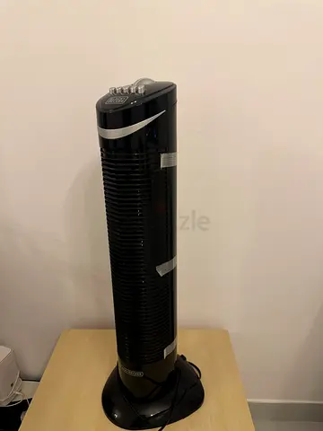 Black Tower Fan - Efficient Cooling Solution