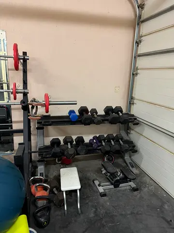 Weight Training Equipment - Dumbbells and Barbell Set