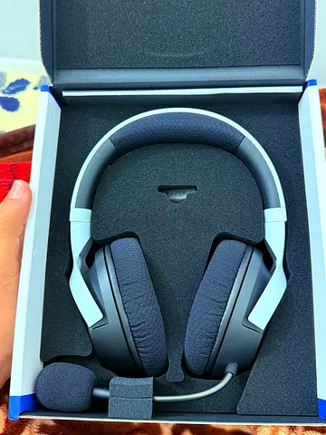 Over-ear headset with detachable boom mic — good condition