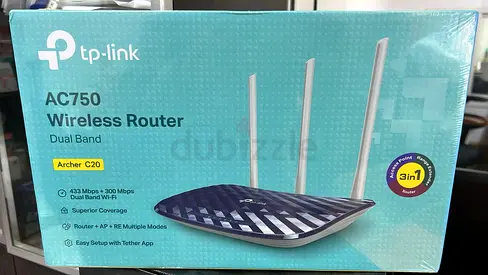 TP-Link Archer C20 AC750 Dual-Band Wireless Router — Sealed Box