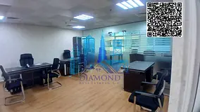 Available for annual rent: a partitioned office ready for immediate occupancy in Horizon Towers, Ajm
