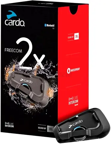 Cardo Systems FREECOM 2X Motorcycle 2-Way Bluetooth Communication System Headset