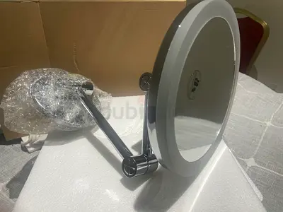 Wall-Mounted Makeup Mirror with Chrome Finish with LED