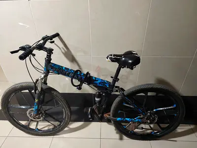 Foldable 26-inch Mountain Bike (Black/Blue) - Used