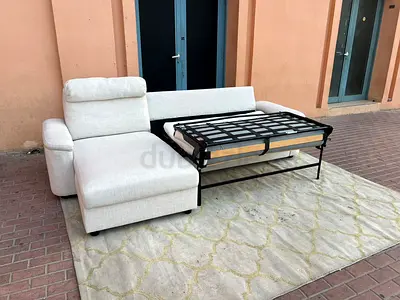 Lidhult L Shape Sofa Bed Beige Excellent condition