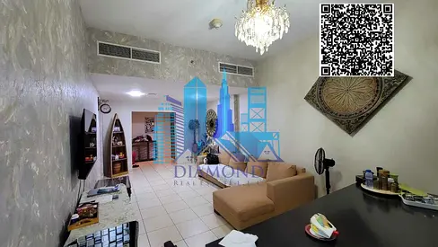 For sale Two-bedroom apartment with a living room, fully furnished and equipped, with an open view, in Ajman One Towers, Ajman Emirate.