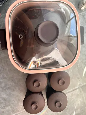 Korean Stone Pot with Cooking Lid and Cups