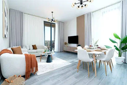 Elegant 2BR Mesk 1 Apt with Stunning Urban Views