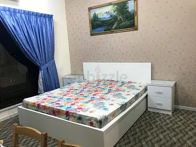 Fully furnished bedroom with attached bath