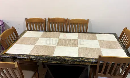 Elegant Marble Dining Table Set with Chairs
