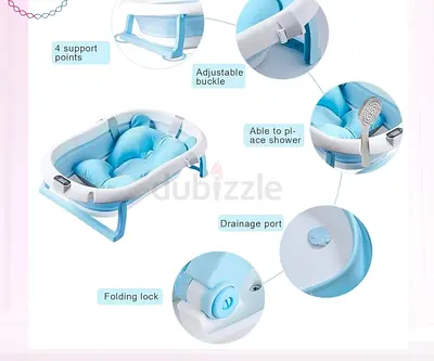 Portable Baby Bathtub with Adjustable Features